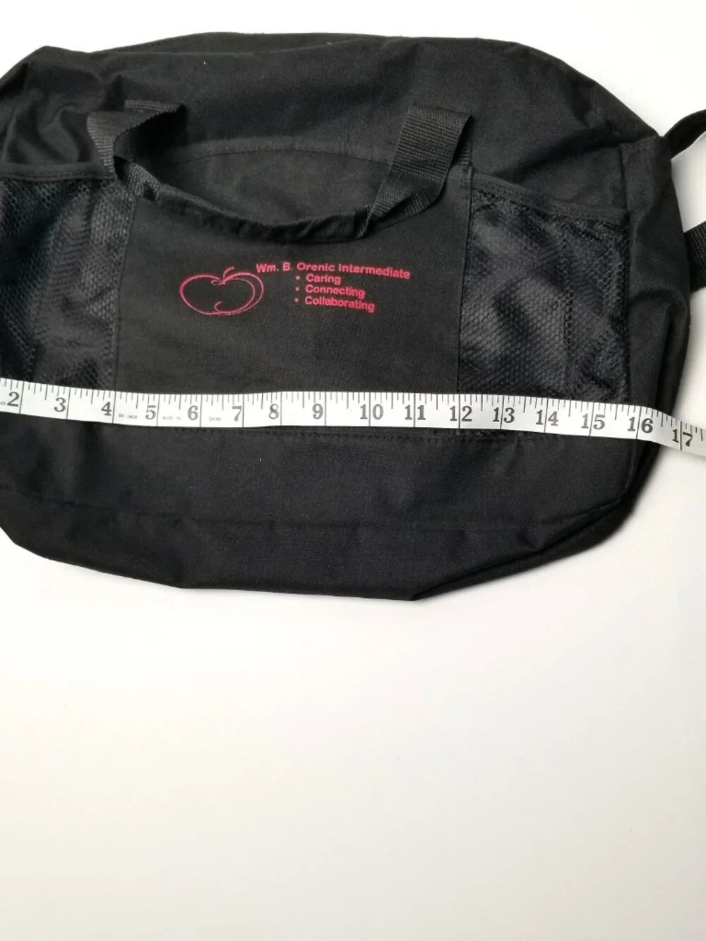 Gemline School Messenger Bag Black Teacher Tote Shoulder Bag Laptop Carryall